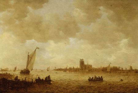 Jan josephsz van goyen View of Dordrecht France oil painting art